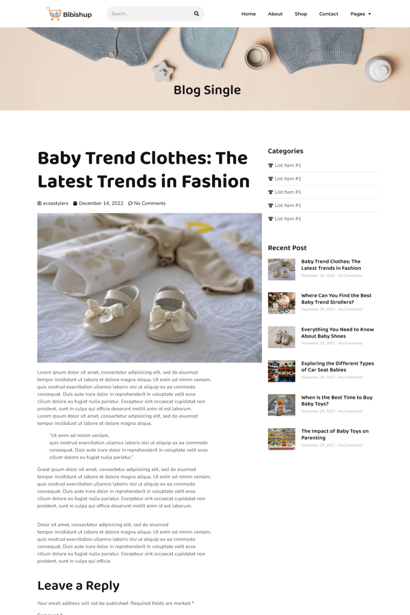 BIBI SHUP E-Commerce Project - Image 3