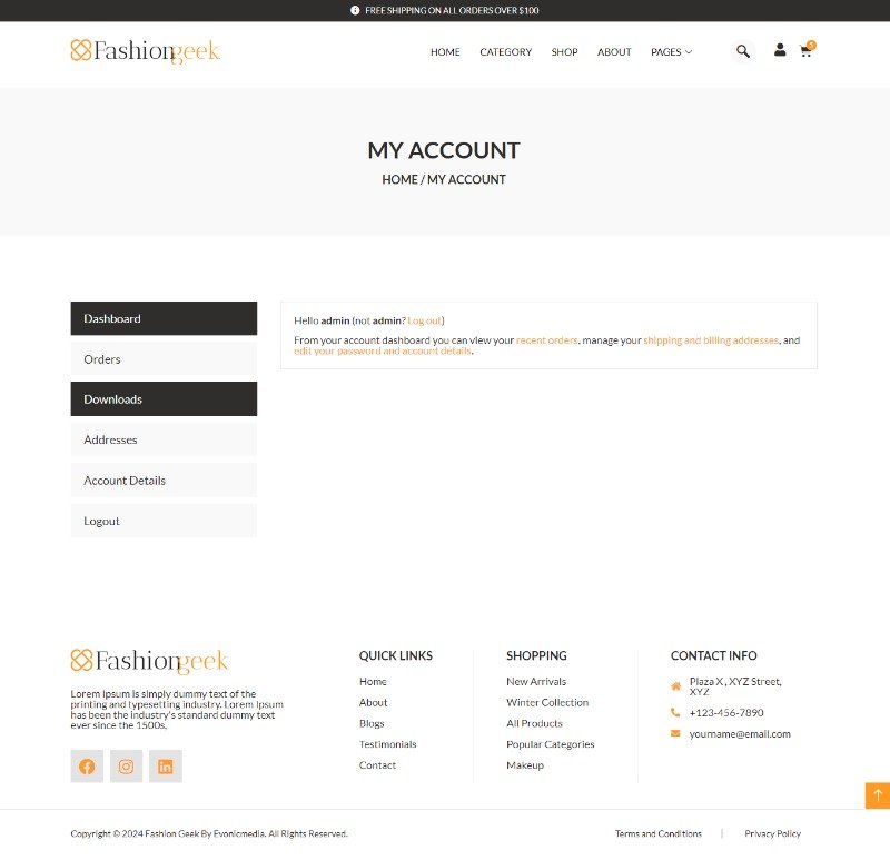 Fashiongeek E-Commerce Project - Image 6